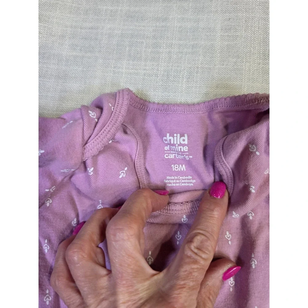 Carters Bluey Toddler Girl 18M Clothes Lot 5pc Pajamas Bodysuit Set Gray Purple